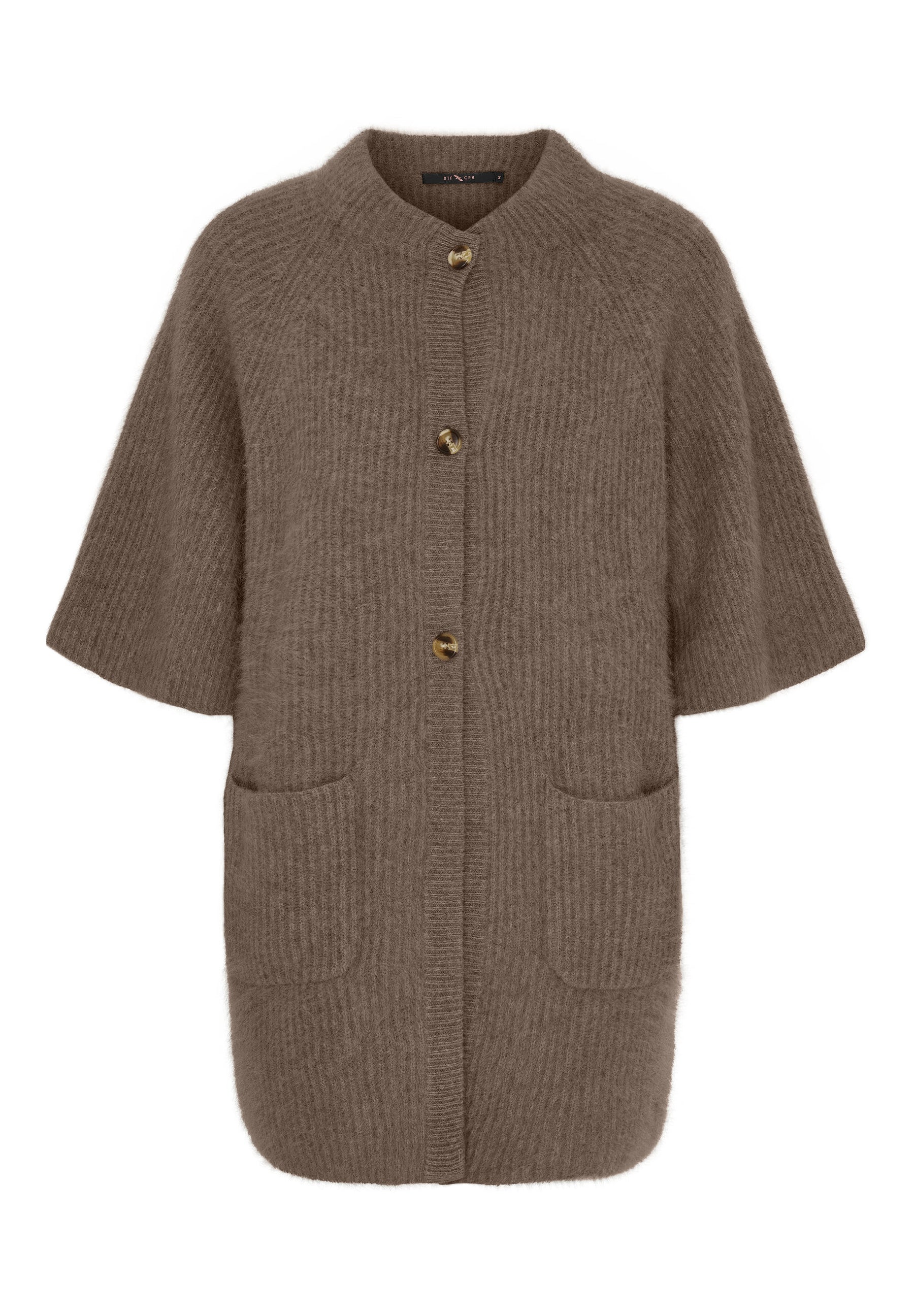 BTFCPH BTFKAROLINE Cardigan i vaskebjørnsgarn Cardigans Brun