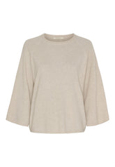BTFCPH BTFMONICA Pure Cashmere Pullover Pullovers Oatmeal Melange