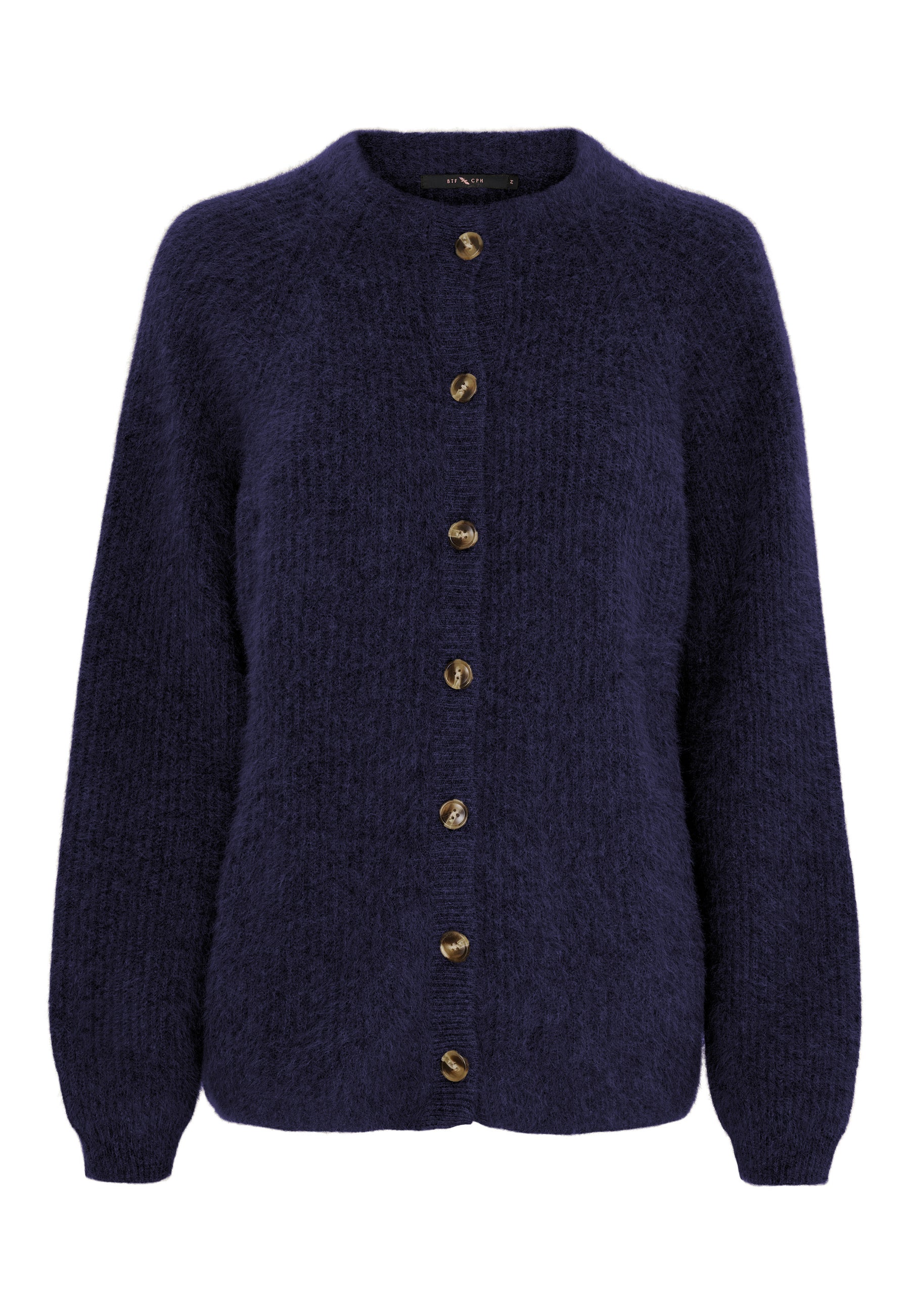 BTFCPH BTFNINA Cashmere cardigan med vaskebjørnsgarn Cardigans Blå