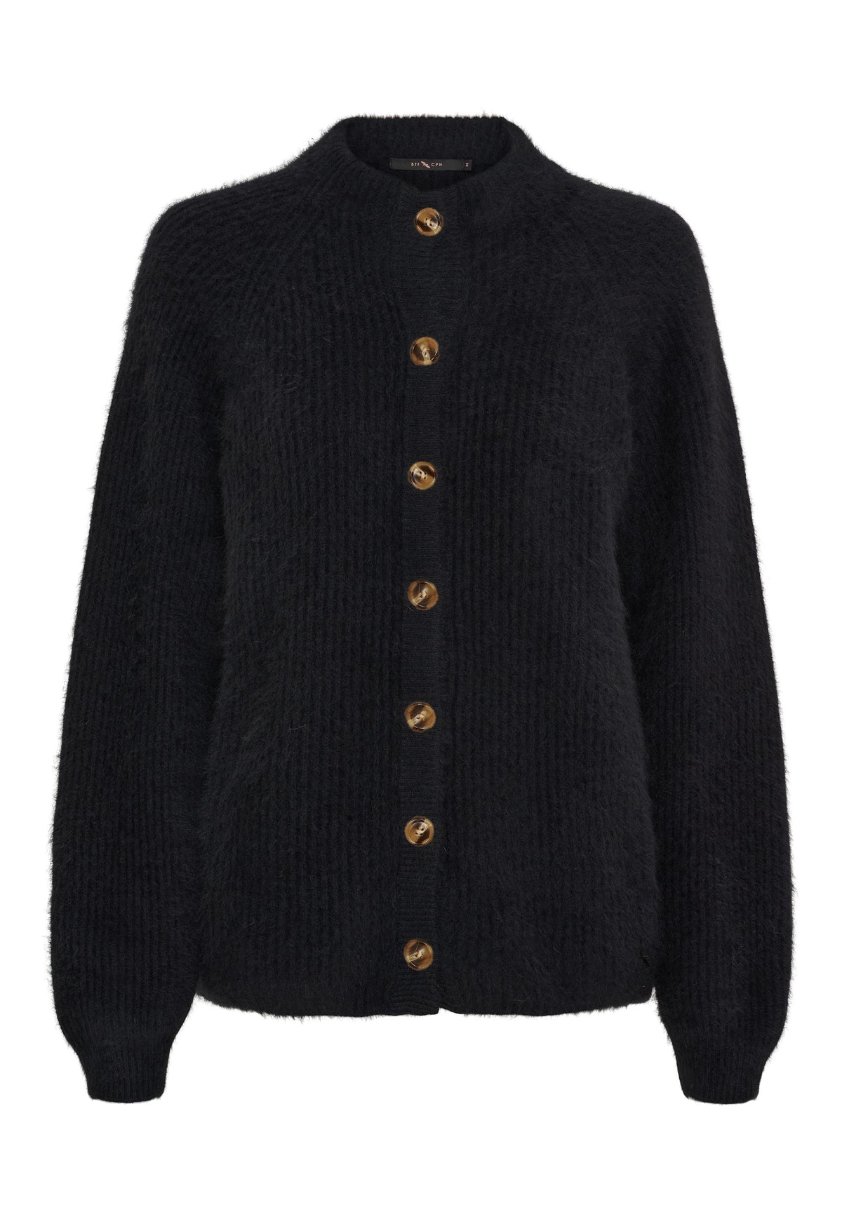 BTFCPH BTFNINA Cashmere cardigan med vaskebjørnsgarn Cardigans Sort