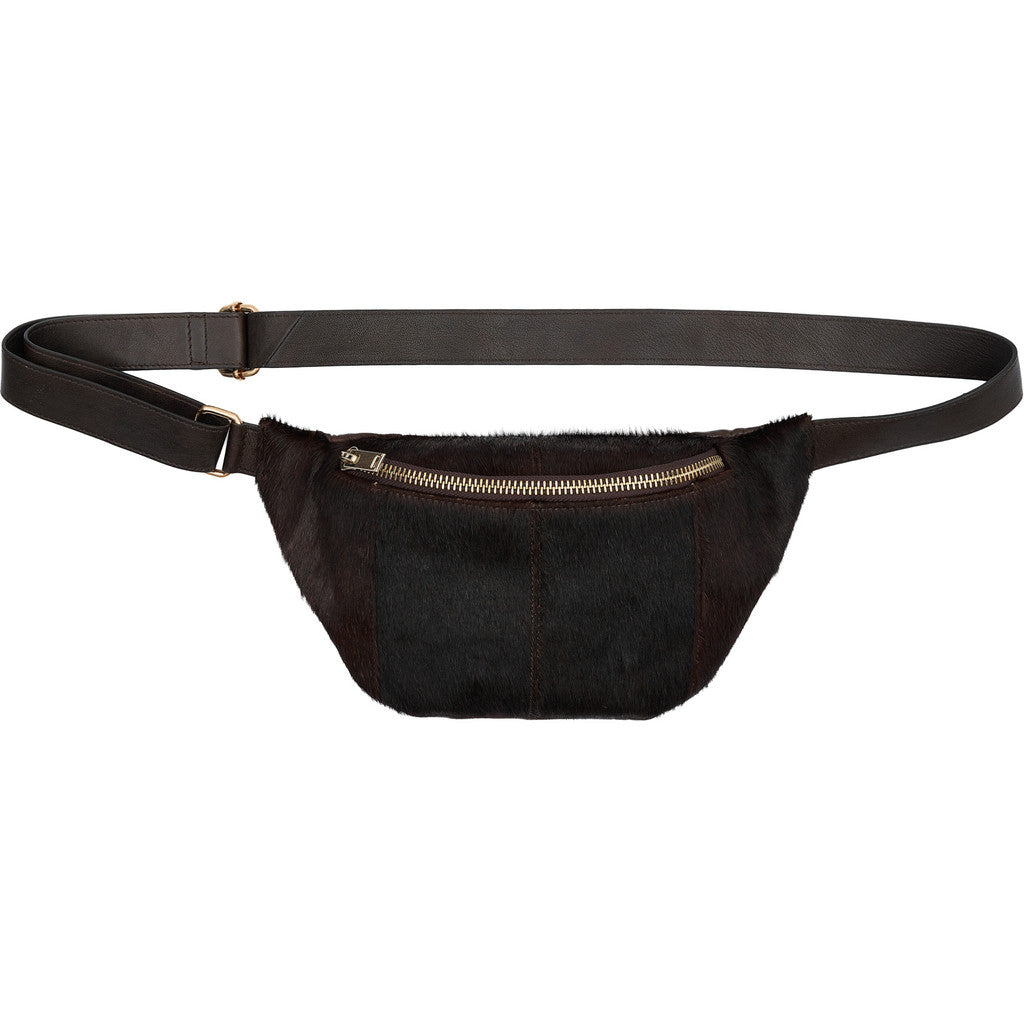 Orchid Bæltetaske i koskind Tasker Solid Deep Brown w. Light Gold acc.