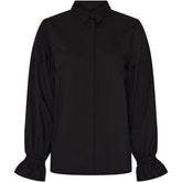 BTFCPH Bamboo Shirt w. Ruffle Cuff Skjorter Sort