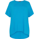 NO. 1 BY OX Basic T-shirt i viskose T-shirts Clear Blue