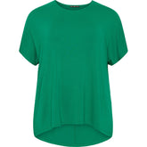 NO. 1 BY OX Basic T-shirt i viskose T-shirts Grøn