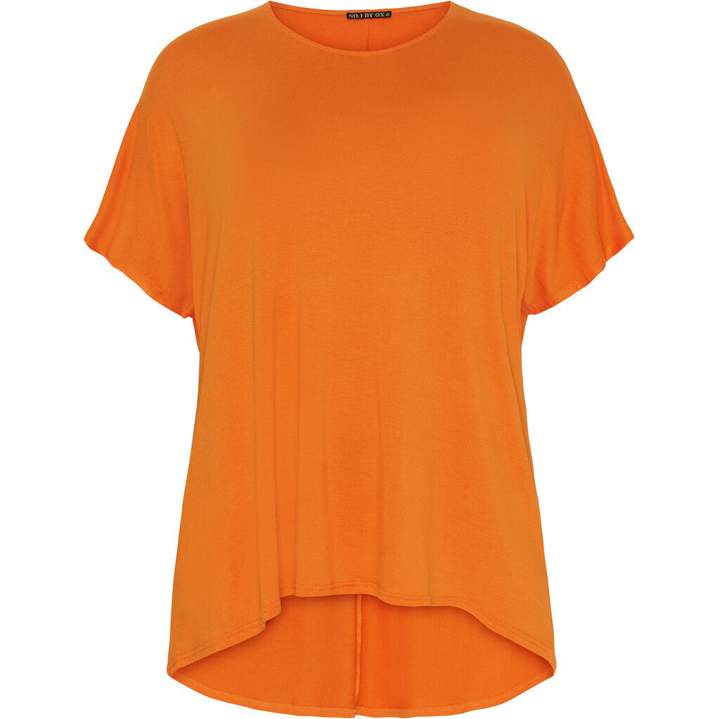 NO. 1 BY OX Basic T-shirt i viskose T-shirts Orange