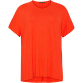 NO. 1 BY OX Basic T-shirt i viskose T-shirts Rød