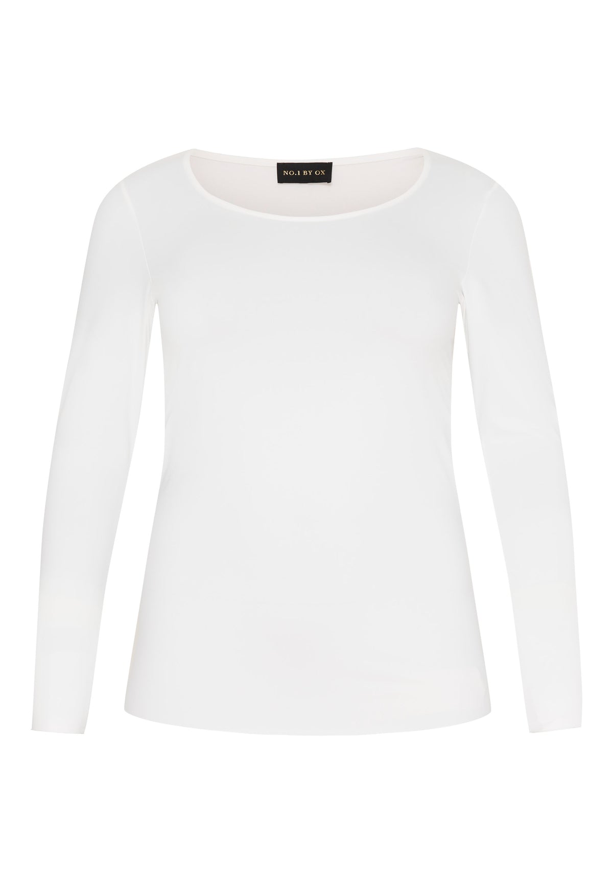 NO. 1 BY OX Basic langærmet T-shirts Hvid