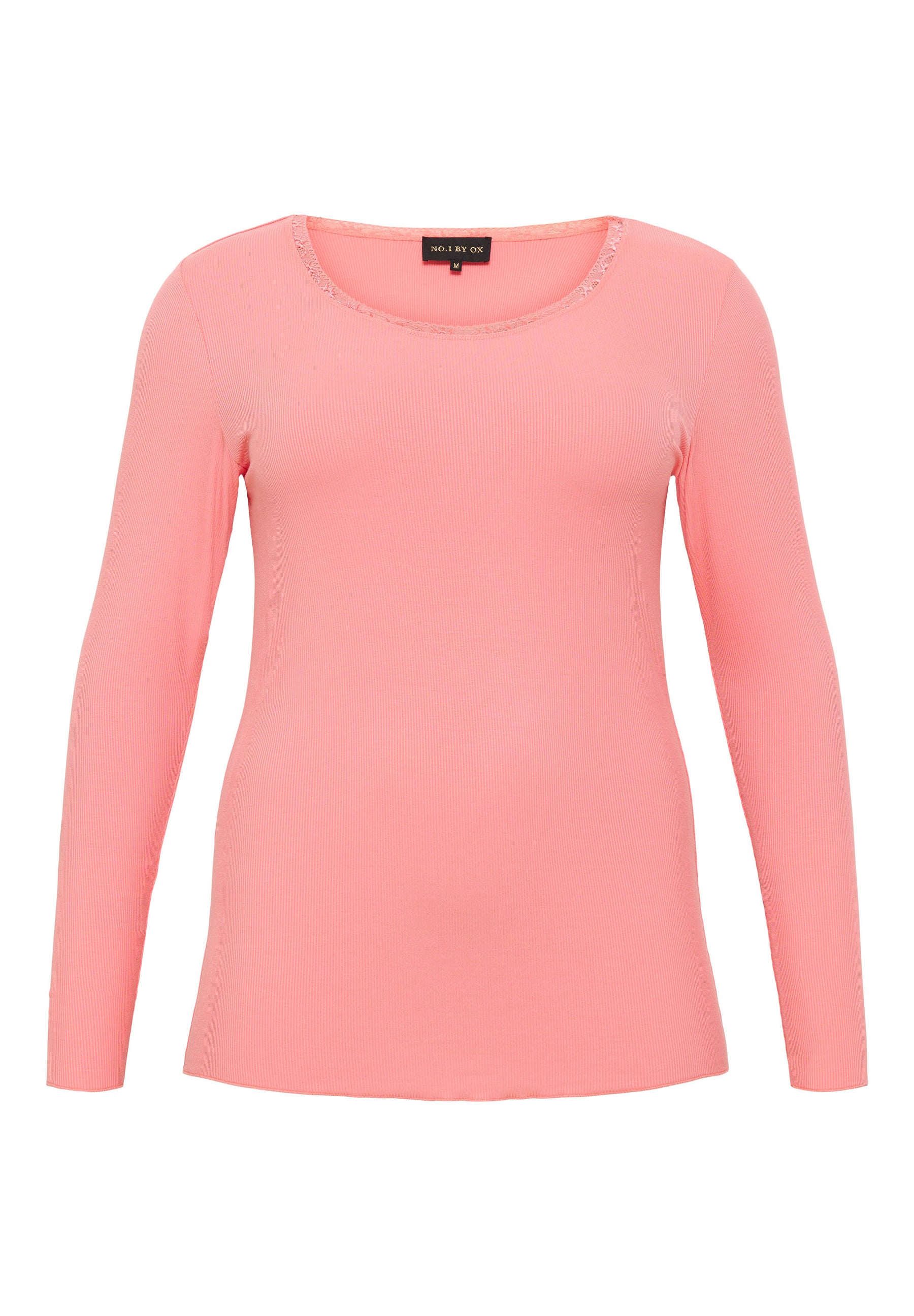 NO. 1 BY OX Basic langærmet T-shirt T-shirts Rosa