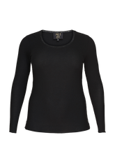 NO. 1 BY OX Basic langærmet T-shirt T-shirts Sort