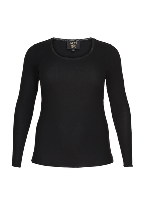 NO. 1 BY OX Basic langærmet T-shirt T-shirts Sort