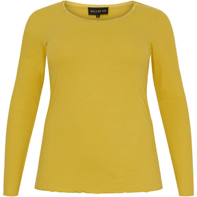 NO. 1 BY OX Basic långärmad T-shirt T-shirts Solgul