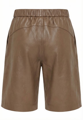 NOTYZ Bermuda lædershorts Shorts Hazelnut