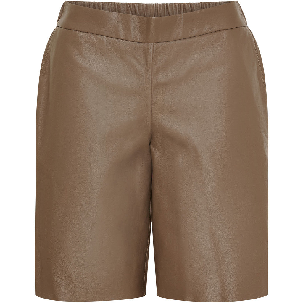 NOTYZ Bermuda lædershorts Shorts Hazelnut