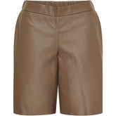 NOTYZ Bermuda lædershorts Shorts Hazelnut