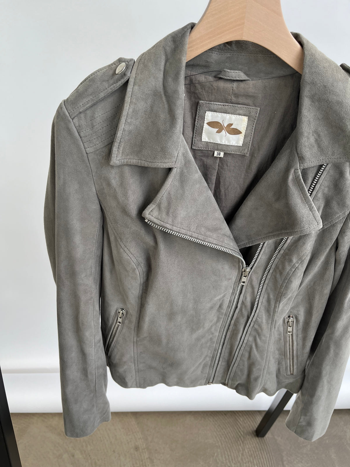 Stocklots Biker jacket with heavy zipper Jakker Grå