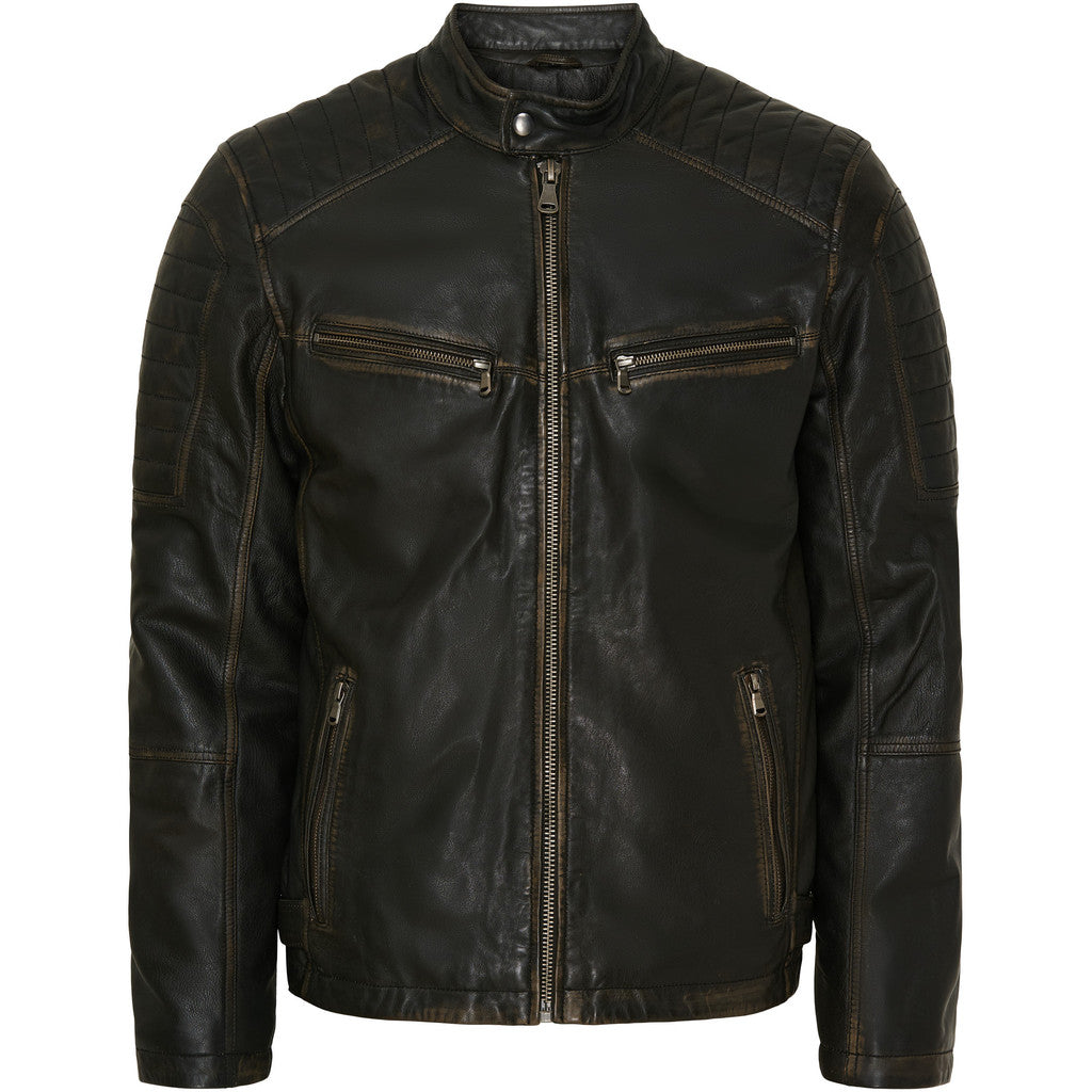 NOTYZ HIM Biker w. Quilted Details Jakker Sort