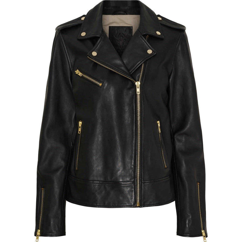 NOTYZ Bikerjakke i læder Jakker Sort