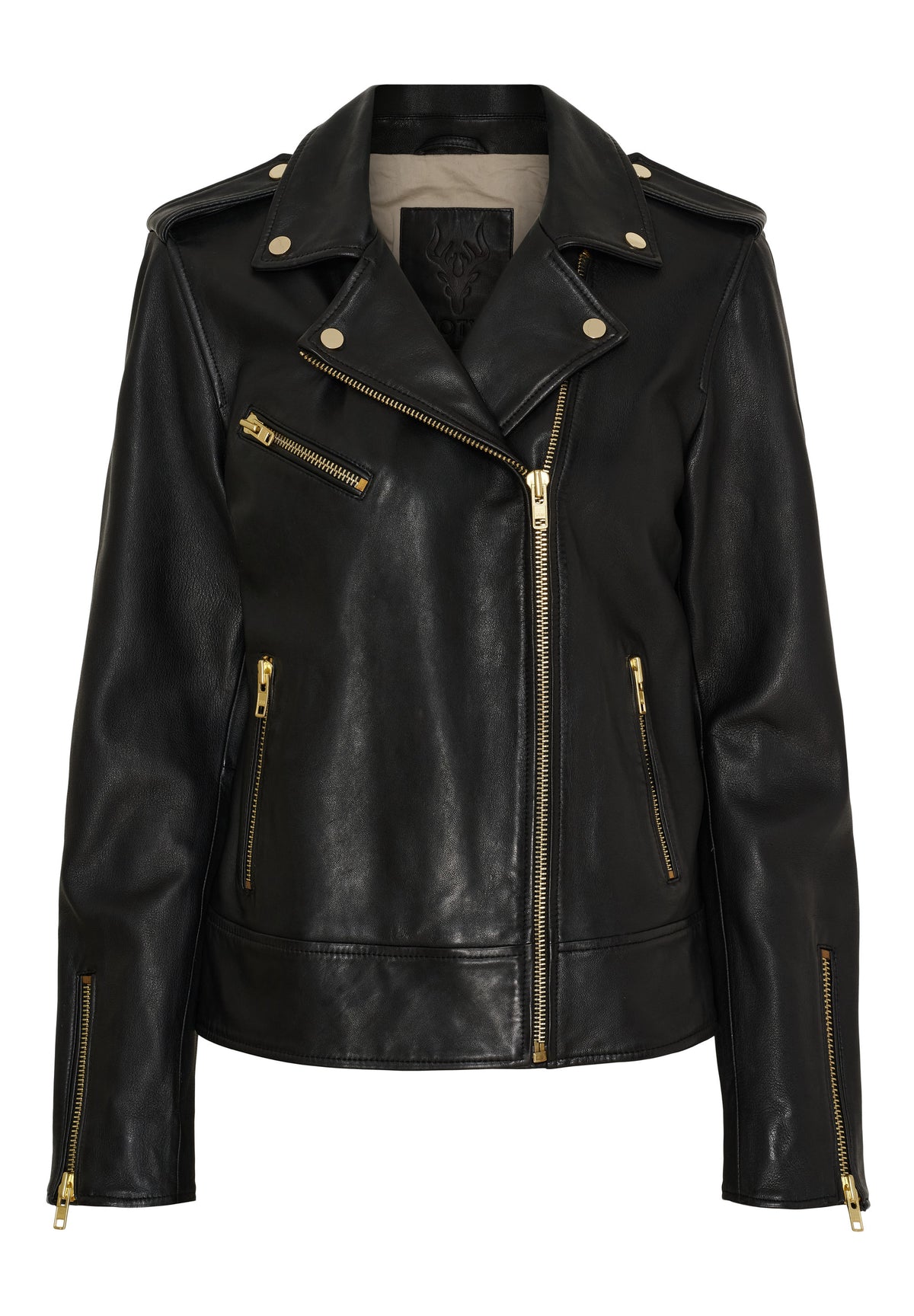 NOTYZ Bikerjakke i læder Jakker Sort