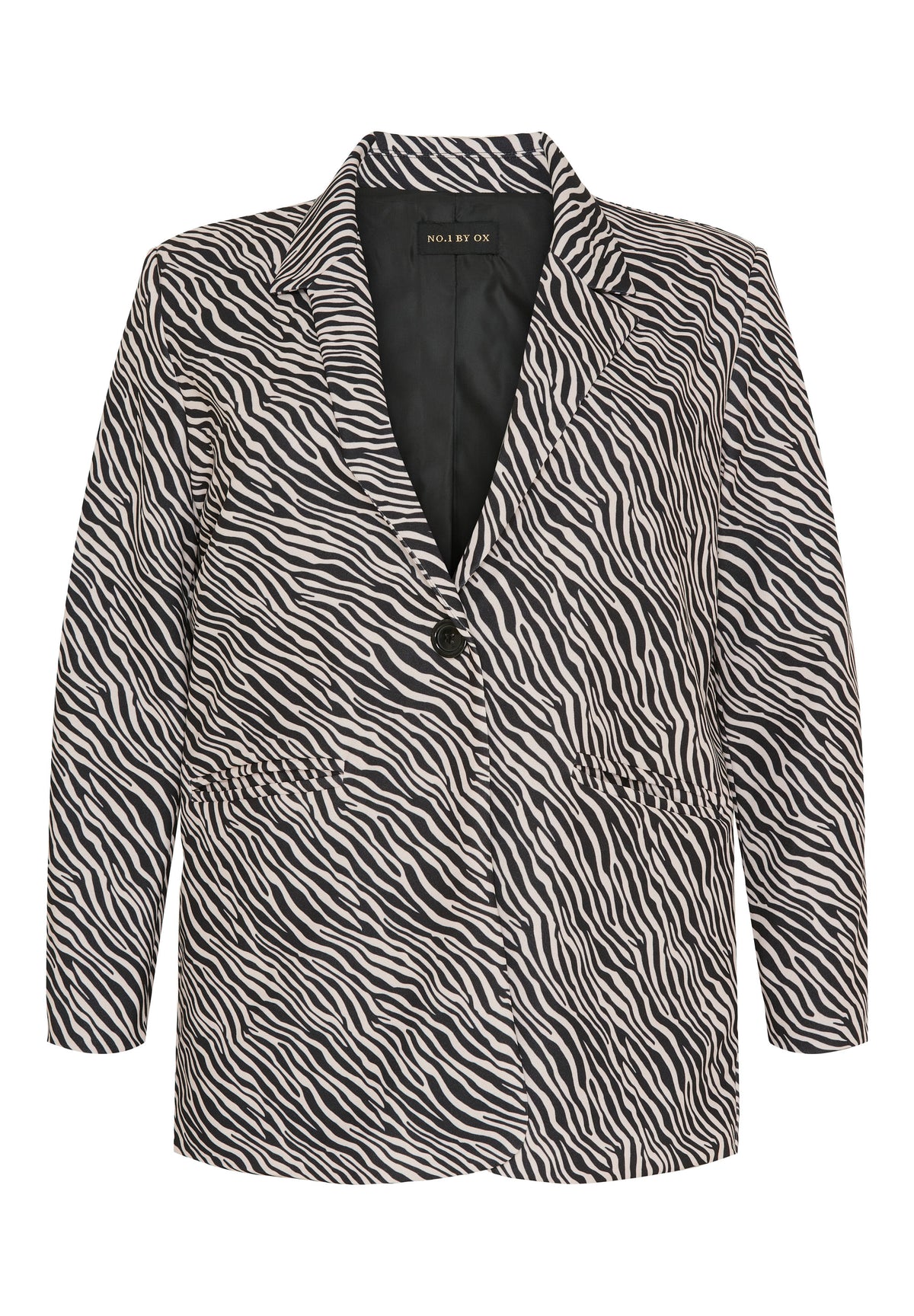 NO. 1 BY OX Animal Print Blazer Blazers Off White / Black Zebra Print Blazers