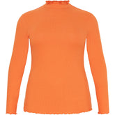 NO. 1 BY OX Bluse med bølgekant Bluser Orange