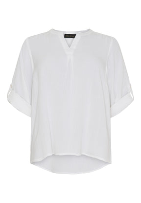 NO. 1 BY OX Bluse med opsmøg Bluser Hvid