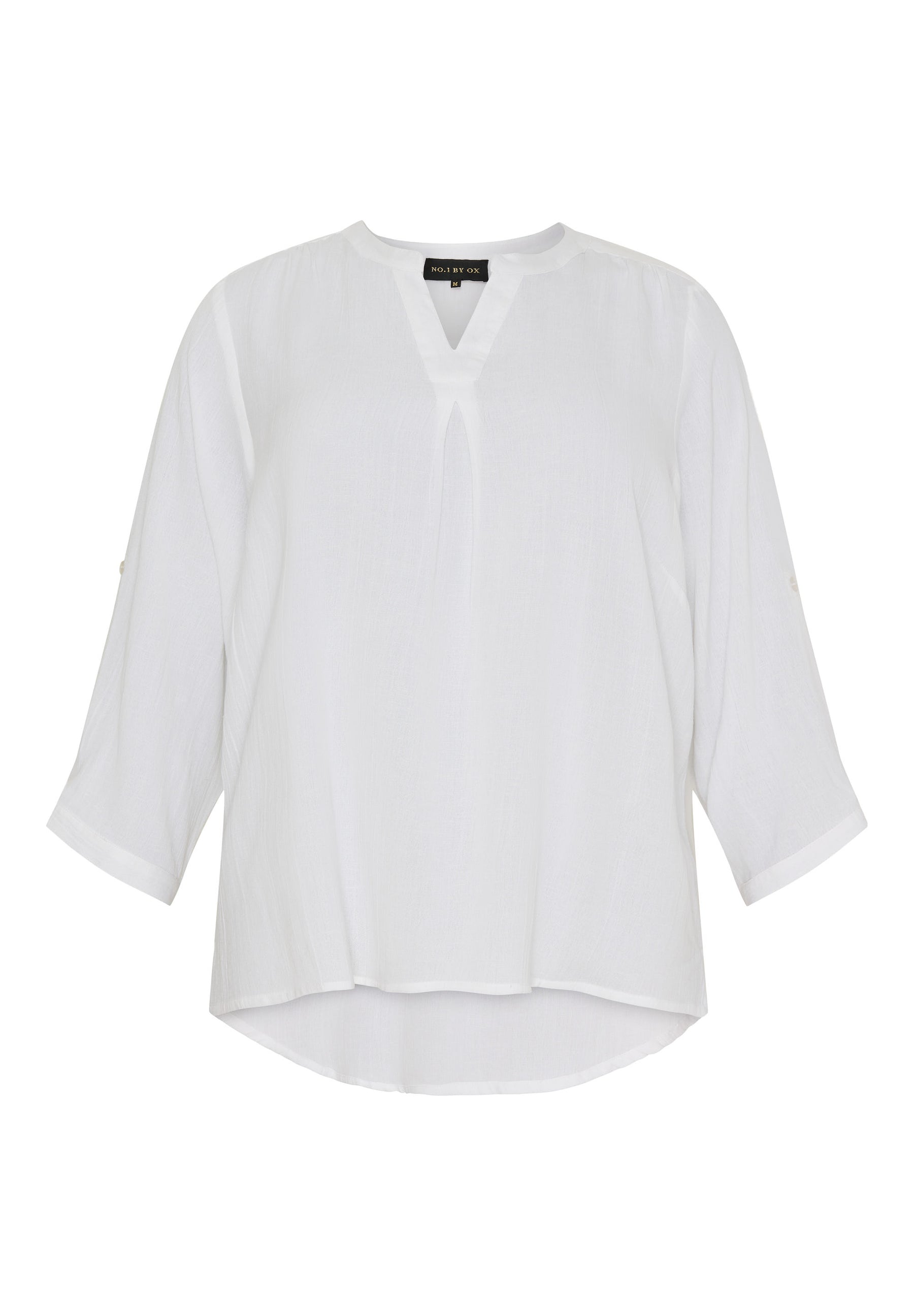 NO. 1 BY OX Bluse med opsmøg Bluser Hvid