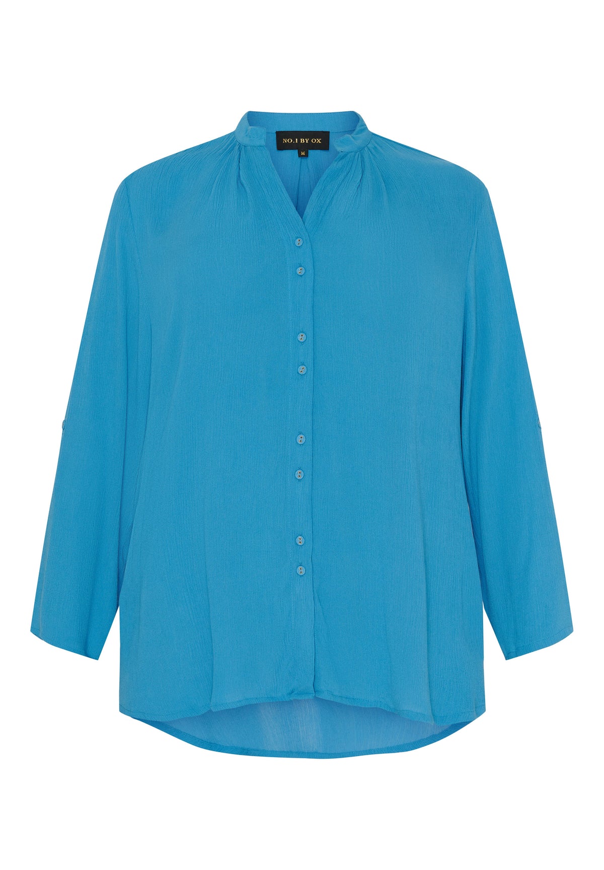 NO. 1 BY OX Bluse med opsmøg Skjorter Clear Blue