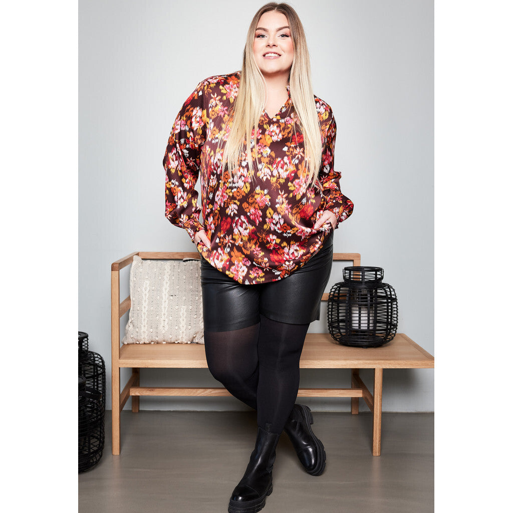 NO. 1 BY OX Bluse med print Bluser Brun