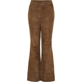 NOTYZ Bootcut bukser i ruskind Bukser Hazelnut