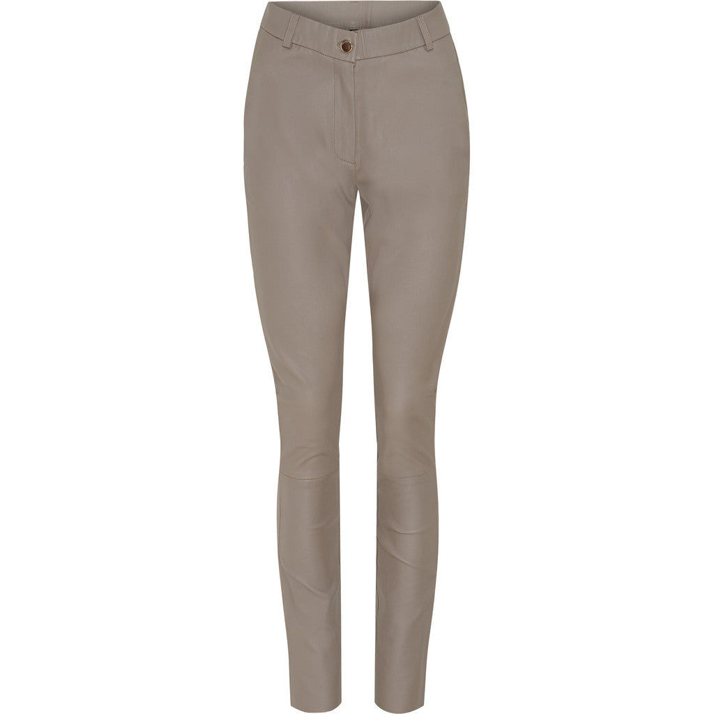 BTFCPH Bukser i smidigt læder Bukser Soft taupe w.light gold