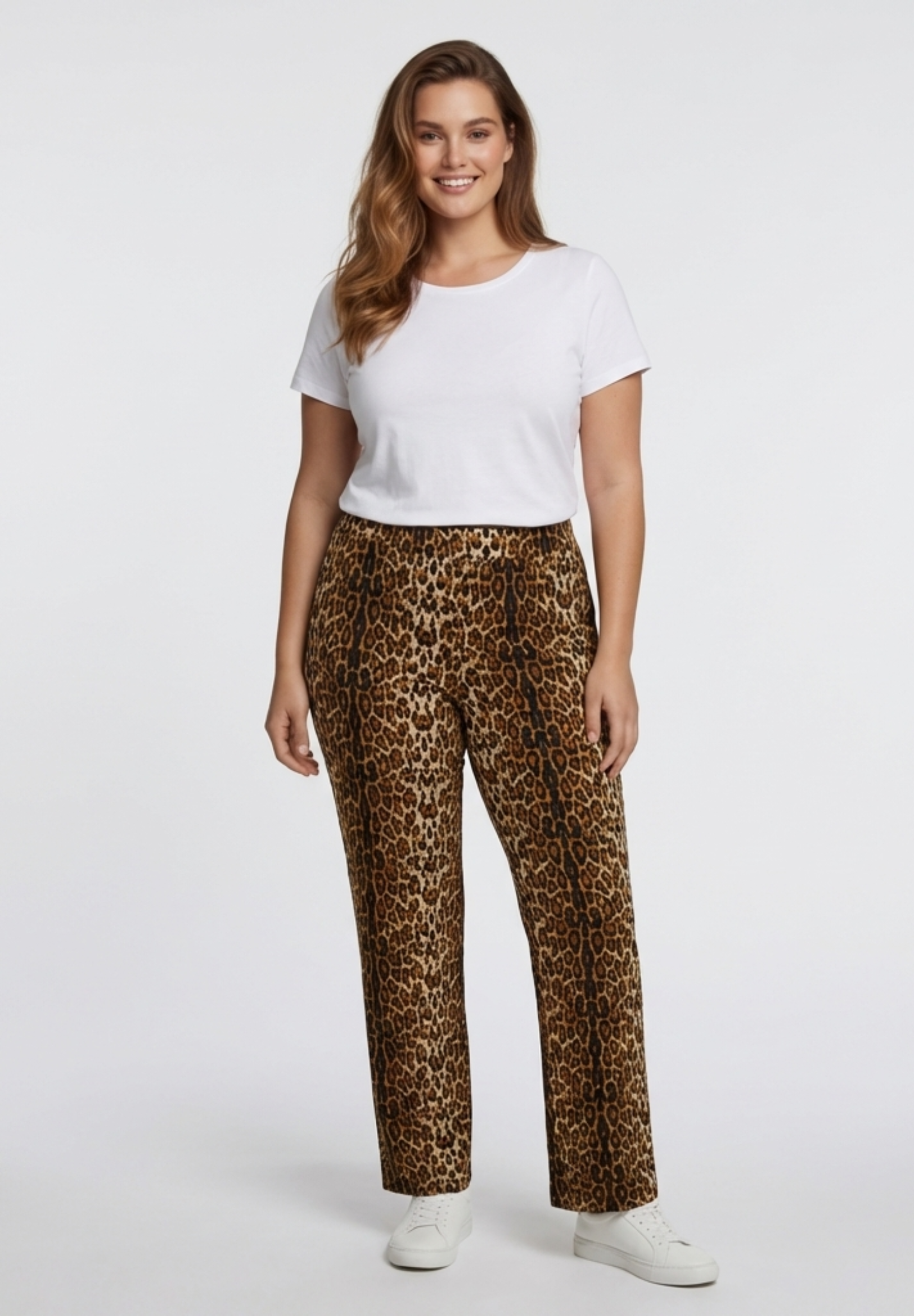 NO. 1 BY OX Bukser med leopardprint Bukser Brown Leopard print
