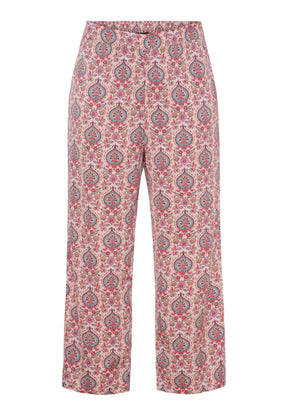 NO. 1 BY OX Bukser med vidde Bukser Pink paisley print
