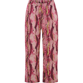NO. 1 BY OX Bukser med vidde Bukser Pink watercolour print