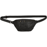 BTFCPH Bumbag i læder med lynlåslommer Tasker Sort