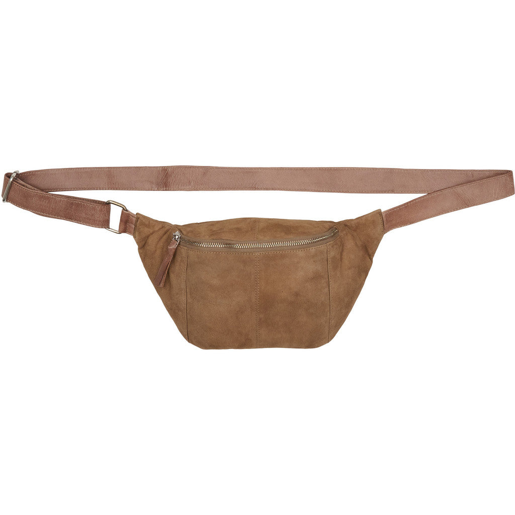 BTFCPH Bumbag i ruskind Tasker Nude Brown w. Silver acc.