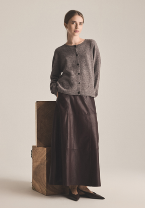 BTFCPH Cardigan i Yak Cardigans Dark Ash Melange