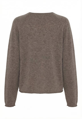 BTFCPH Cardigan i cashmere blanding Cardigans Ash Brown Melange