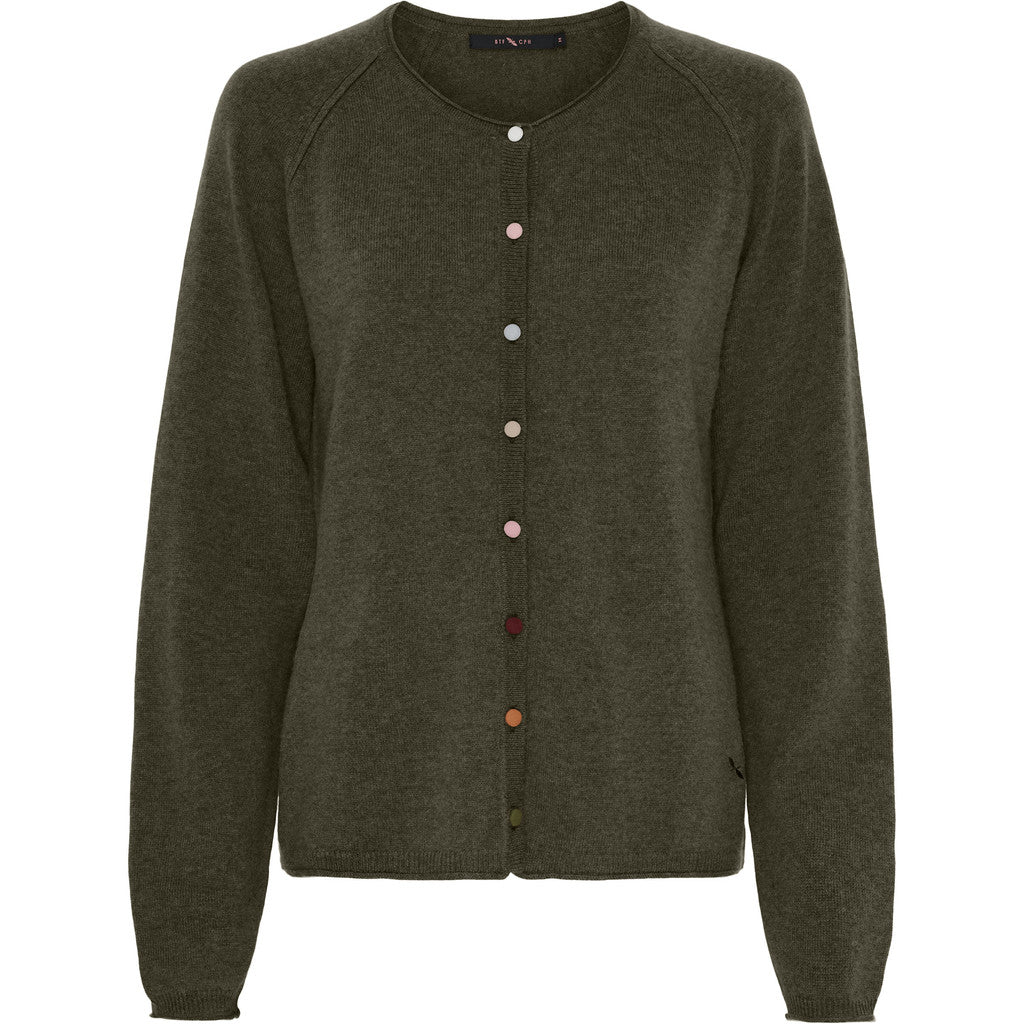 BTFCPH Cardigan i cashmere blanding Cardigans Dark Army Melange