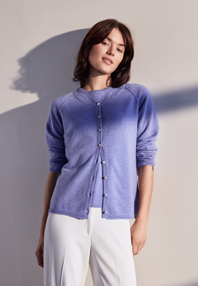 BTFCPH Cardigan i cashmere blanding Cardigans Lavander Blue Melange