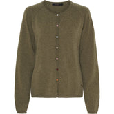BTFCPH Cardigan i cashmere blanding Cardigans Olive Brown Melange