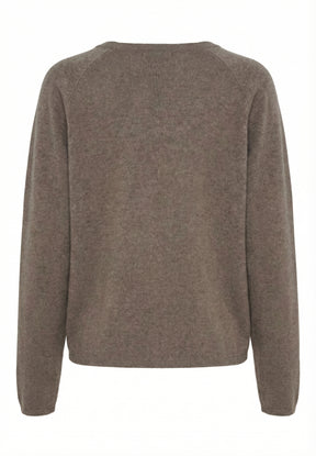 BTFCPH Cardigan i cashmere blanding Cardigans Ash Brown Melange