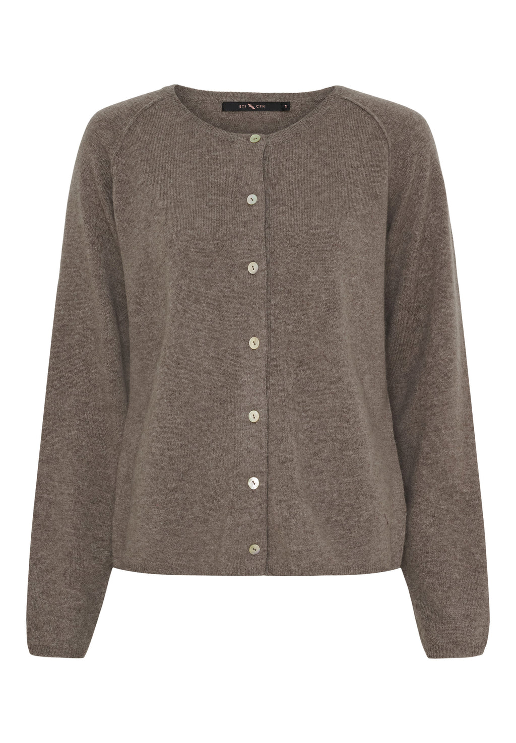 BTFCPH Cardigan i cashmere blanding Cardigans Ash Brown Melange