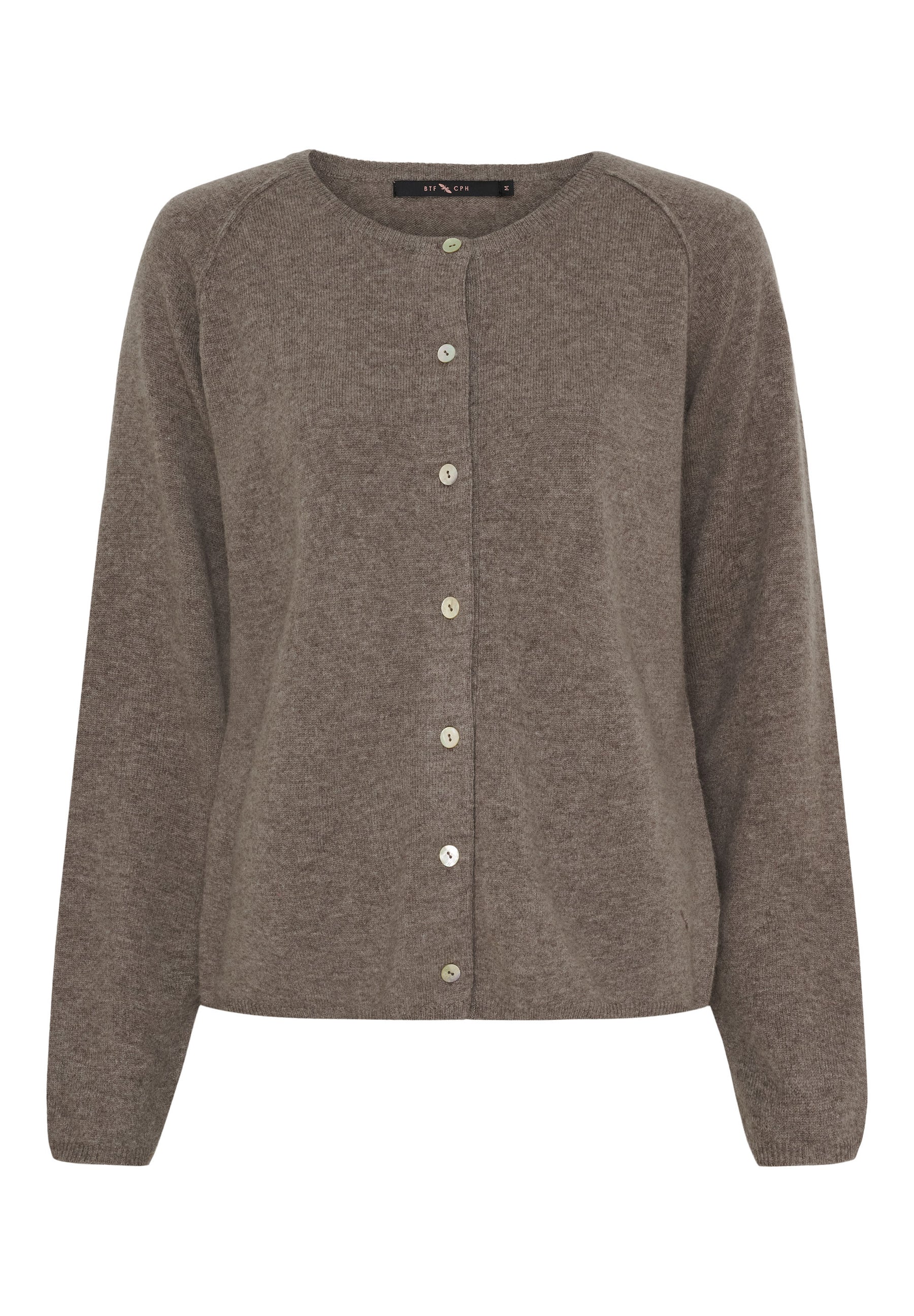BTFCPH Cardigan i cashmere blanding Cardigans Ash Brown Melange