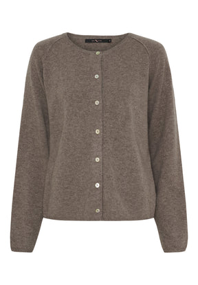 BTFCPH Cardigan i cashmere blanding Cardigans Ash Brown Melange