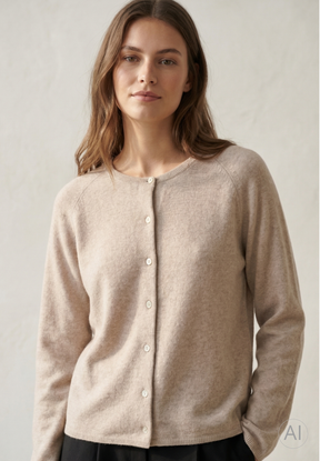 BTFCPH Cardigan i cashmere blanding Cardigans Beige