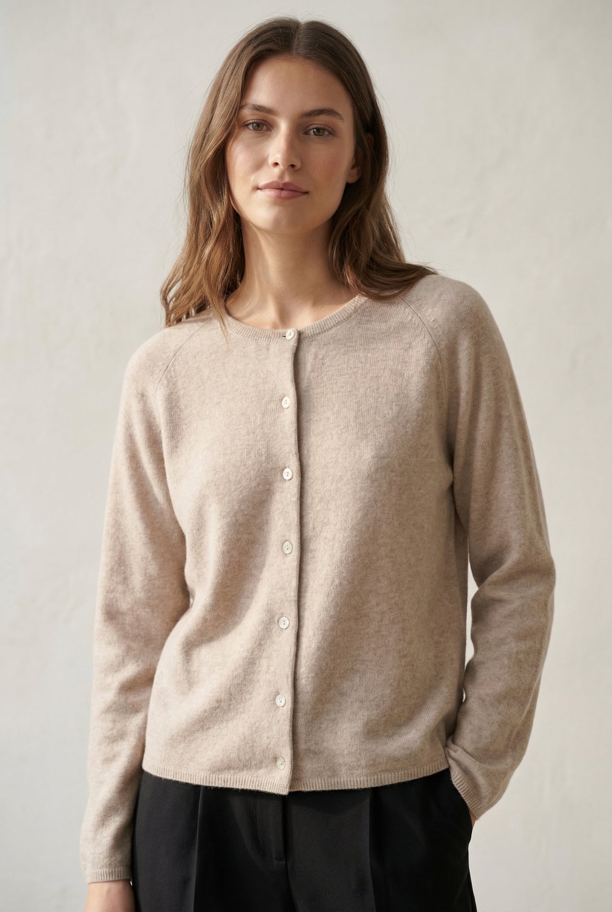 BTFCPH Cardigan i cashmere blanding Cardigans Beige