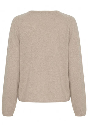 BTFCPH Cardigan i cashmere blanding Cardigans Cream Melange