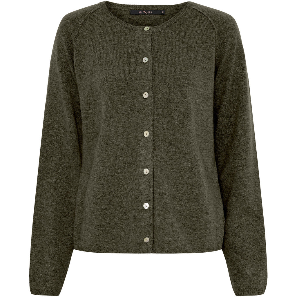 BTFCPH Cardigan i cashmere blanding Cardigans Dark Army Melange