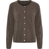 BTFCPH Cardigan i cashmere blanding Cardigans Dark Brown Melange