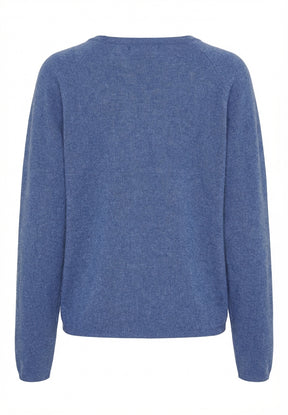 BTFCPH Cardigan i cashmere blanding Cardigans Royal Blue Melange